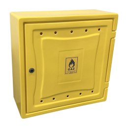OSŁONA LICZNIKA GAZU Z TWORZYWA 250*600*600MM Z PLEC. ŻÓŁTA
