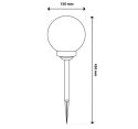 LAMPA SOLARNA KULA ATRIS BIAŁA 15CM RGB