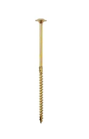 WKRĘT DO DREWNA Z KOŁNIERZEM NA TORX OCYNK ŻÓŁTY 5*50MM T25