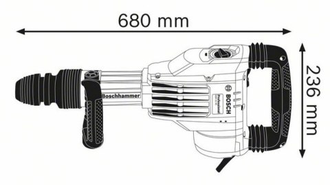 MŁOT UDAROWY KUJĄCY SDS-MAX GSH 11VC 1700W