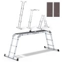 DRABINA ALUMINIOWA UNIWERSALNA 4X3 Z PODESTEM PRO