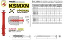 KOŁEK SZYBKI MONTAŻ Z KOŁNIERZEM KSMXN 6*60MM