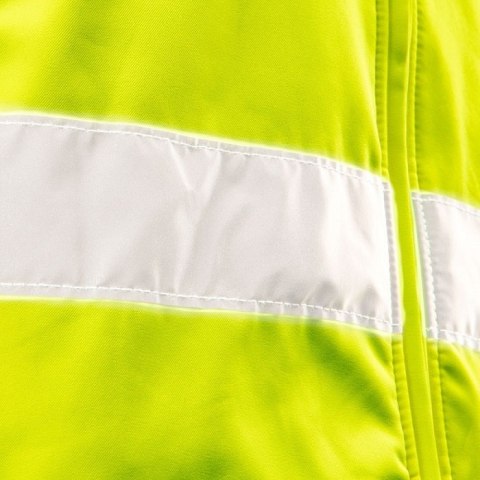 KURTKA ROBOCZA OSTRZEGAWCZA SOFTSHELL Z KAPTUREM ŻÓŁTA L