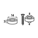 MAGNES NEODYMOWY OKRĄGŁY STAHL 14*3MM Z OTWOREM 8/4MM 5SZT