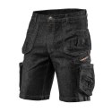 KRÓTKIE SPODENKI ROBOCZE DENIM, CZARNE XL