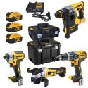 ZESTAW COMBO 18V DCG405+DCH273+DCD796+DCF887+3*5.0AH TSTAK