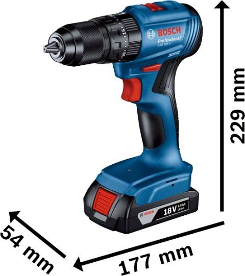 ZESTAW COMBO 18V GDX 18V-285 + GSB 185-LI 2*2.0AH