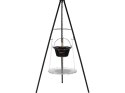 GRILL Z KOCIOŁKIEM 6L WISZĄCY NA TRÓJNOGU RUSZT 49CM