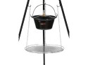 GRILL Z KOCIOŁKIEM 6L WISZĄCY NA TRÓJNOGU RUSZT 49CM